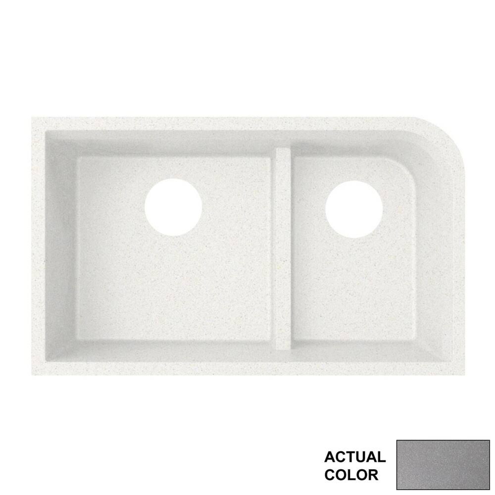 Metallico Double-Basin Granite Undermount Kitchen Sink I774558