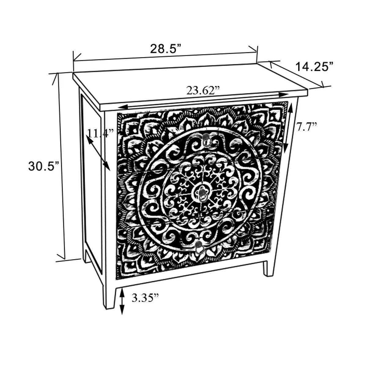 Rustic Wood Three-Drawer Chest Z814767