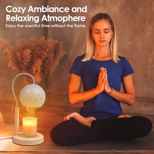 White Electric Candle Warmer Lamp with Timer and Remote Controls H215860