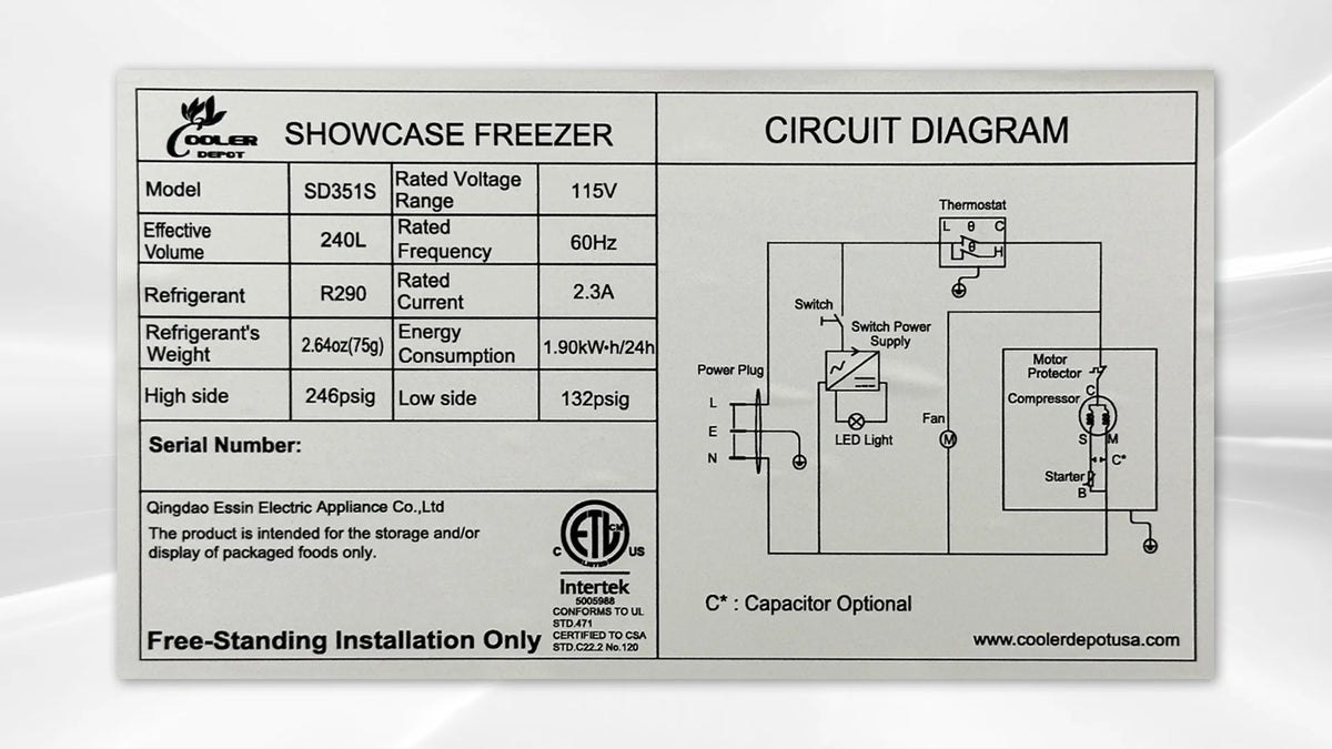 41 in. 12 Cu. ft Ice Cream Chest Freezer H822219