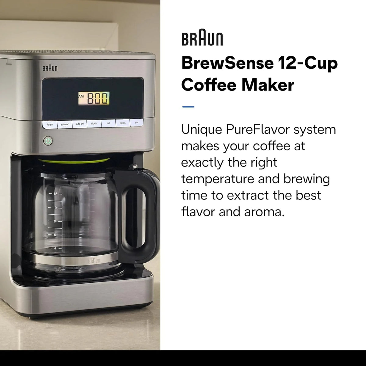 12-Cup Stainless Steel Drip Coffee Maker F5322