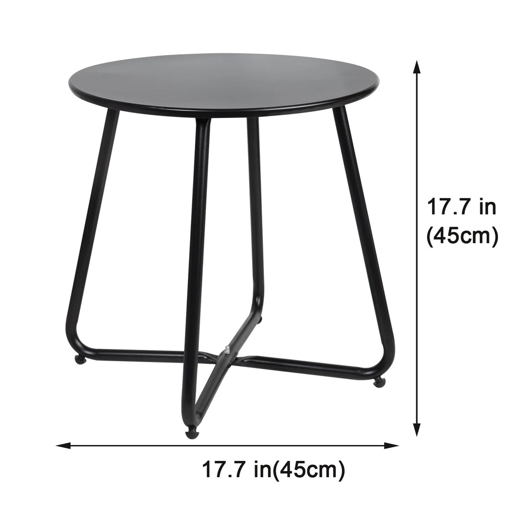 Metal Round End Table, Anti-Rust Waterproof Side Table G871247