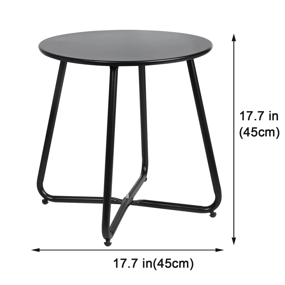Metal Round End Table, Anti-Rust Waterproof Side Table G871247