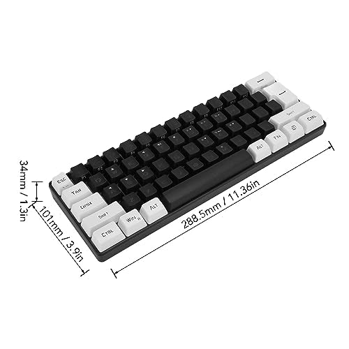 Wired Compact Mechanical Gaming Keyboard 61 Keys RGB LED Backlight M607563
