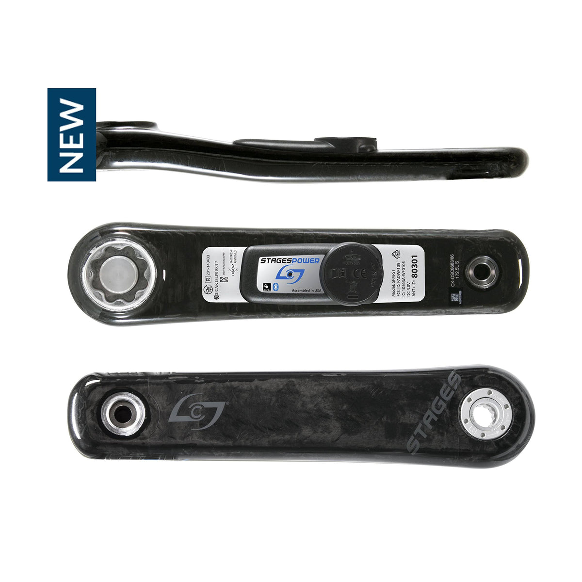 Left Arm Power Meter Carbon 165mm I852