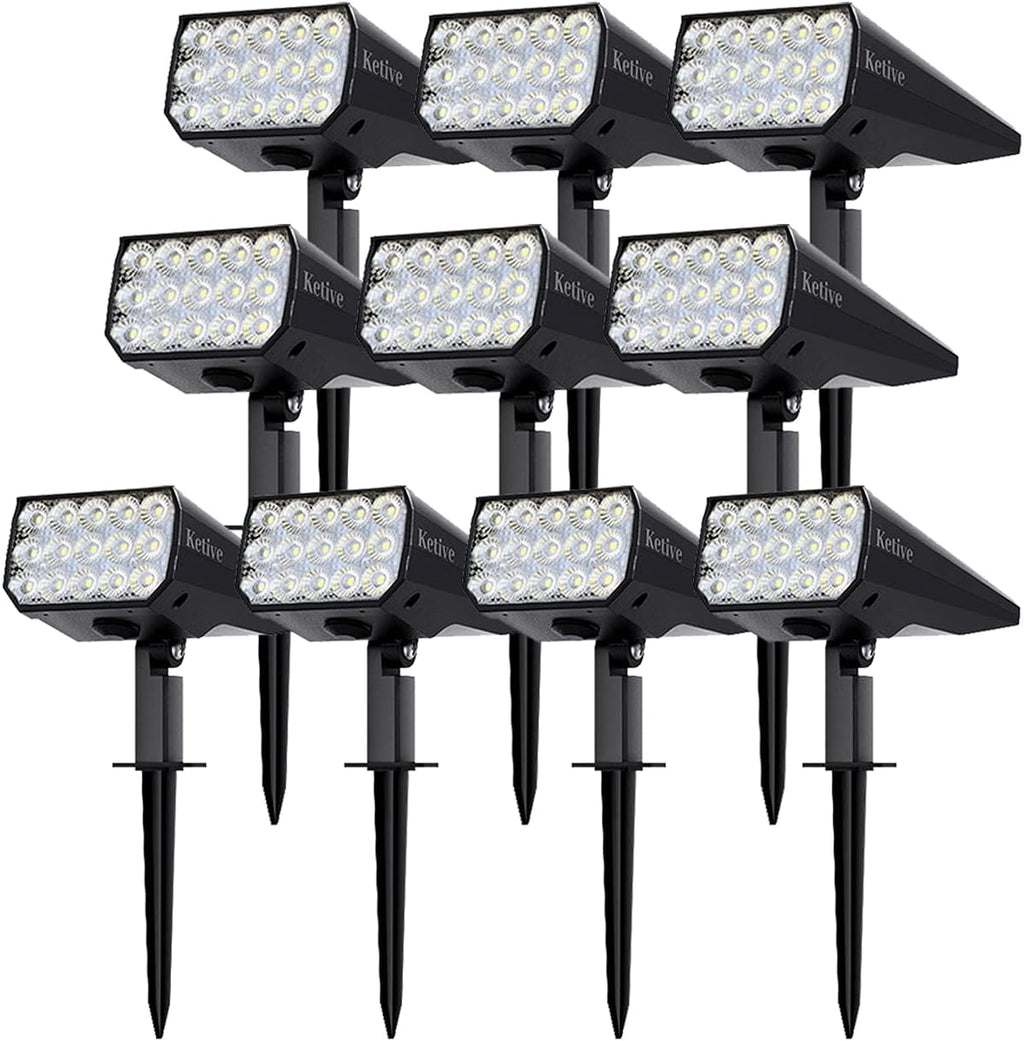 IP65 Waterproof Adjustable Solar Landscape Spotlights 10 Pack A215950
