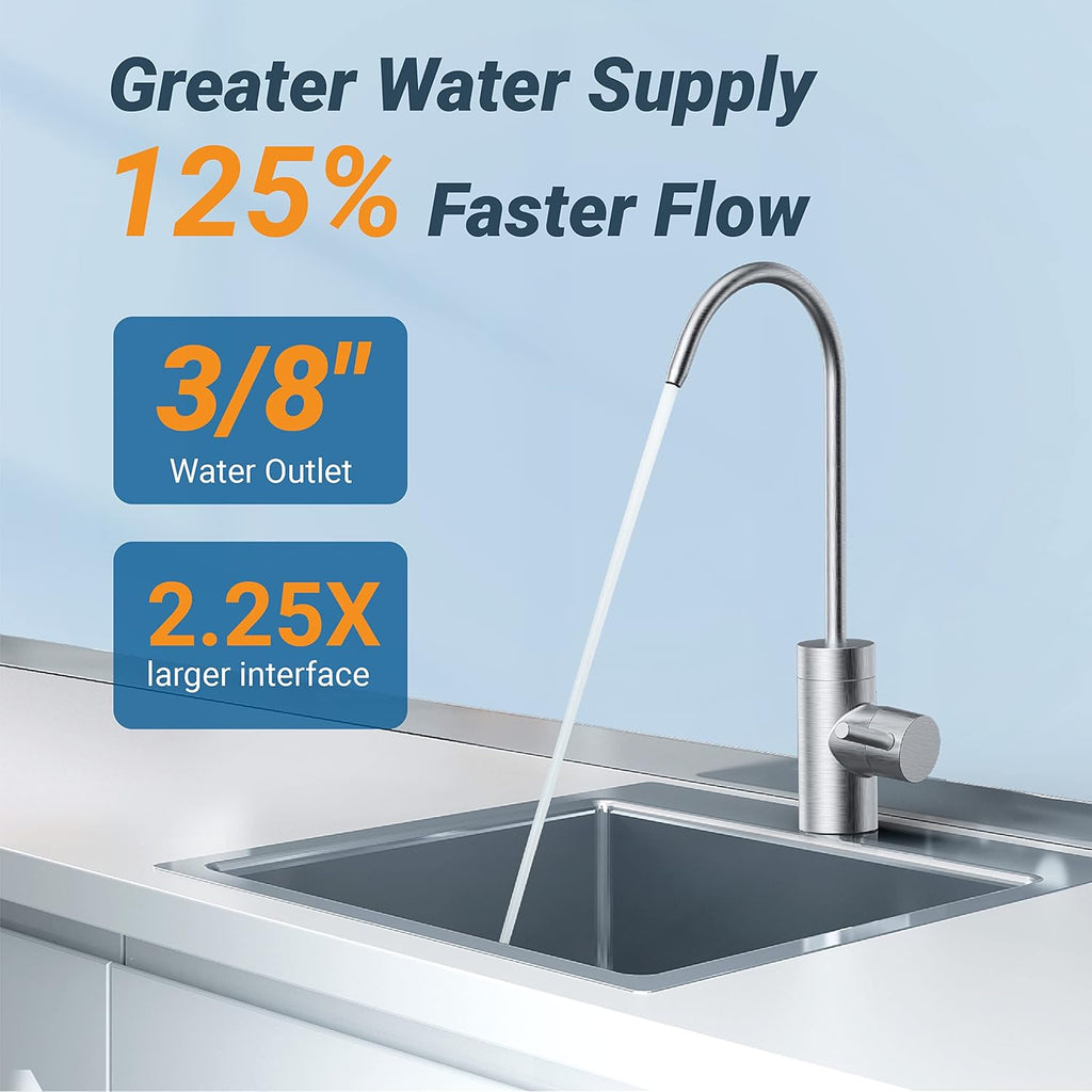 Under Sink Water Filter System with Stainless Steel Faucet N873