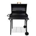 Portable Barrel Charcoal BBQ Grill with Front Shelf C363472