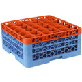 Orange Color Coded Glass Rack with 3 Extenders Q9628