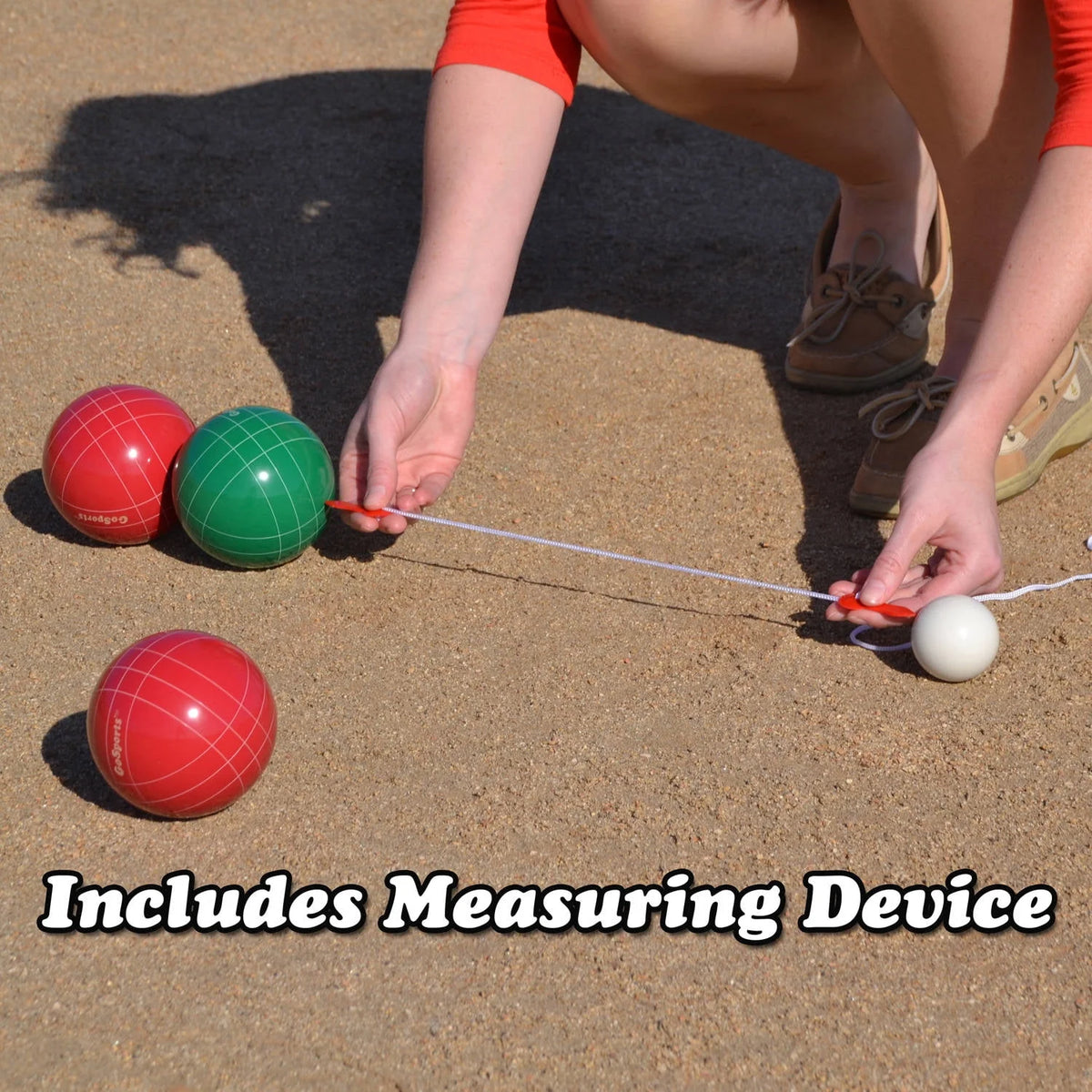 90mm Bocce Set with 8 Balls, Pallino, Case and Measuring Rope F382