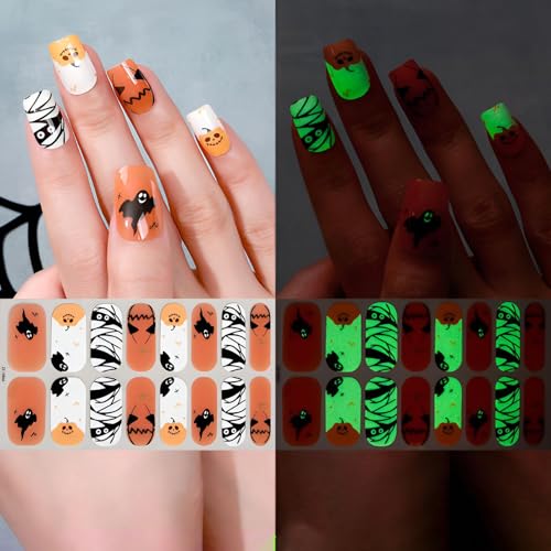 16 Sheets Holiday Nail Wraps Stickers with 2 Pcs Nail Files G2755
