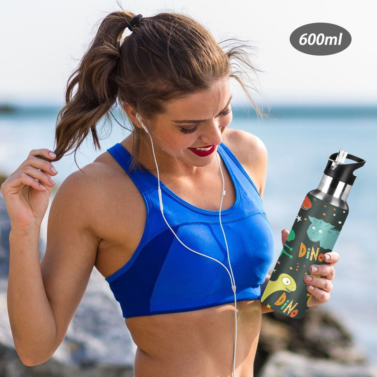 Stainless Steel Water Bottle with Straw Lid Vacuum Insulated 20 OZ F5217