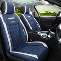 Blue Faux Leather Car Seat Covers 5 Seats Full Set G716350
