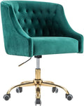 Green Velvet Mid-Back Desk Chair U20843