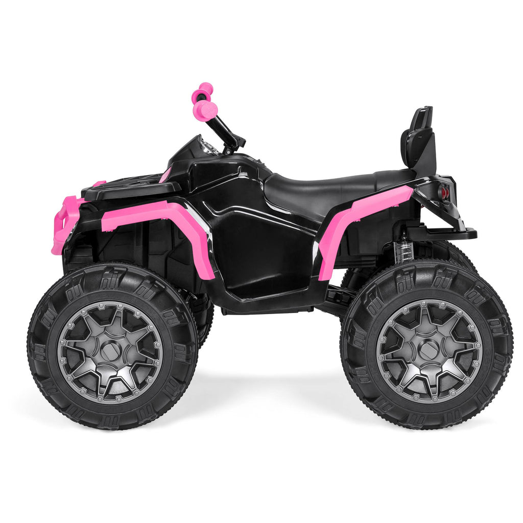12V Pink Kids 4-Wheeler ATV Ride On Car Toy with LED Headlights F47926