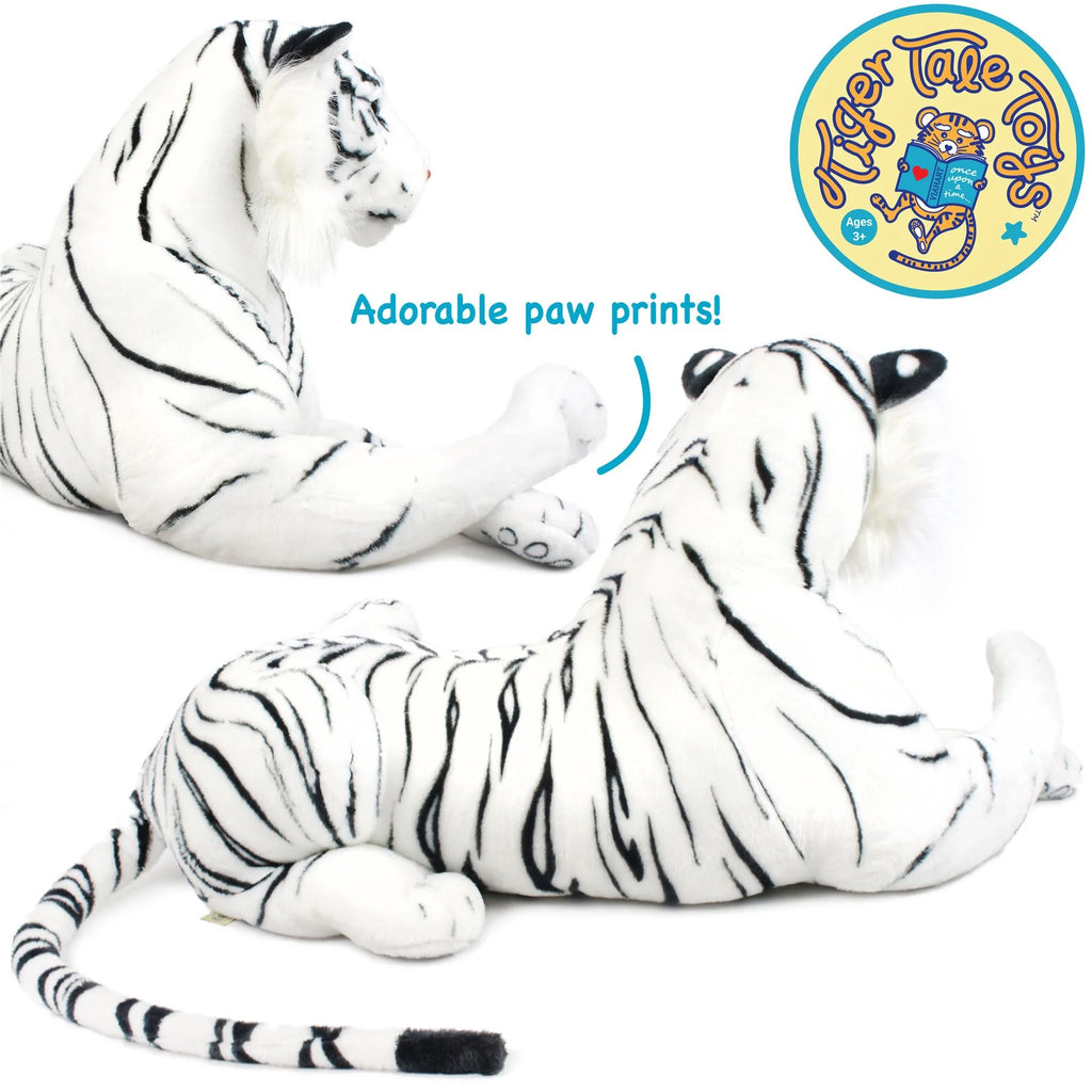White Siberian Tiger Stuffed Animal Plush Cat Y39769