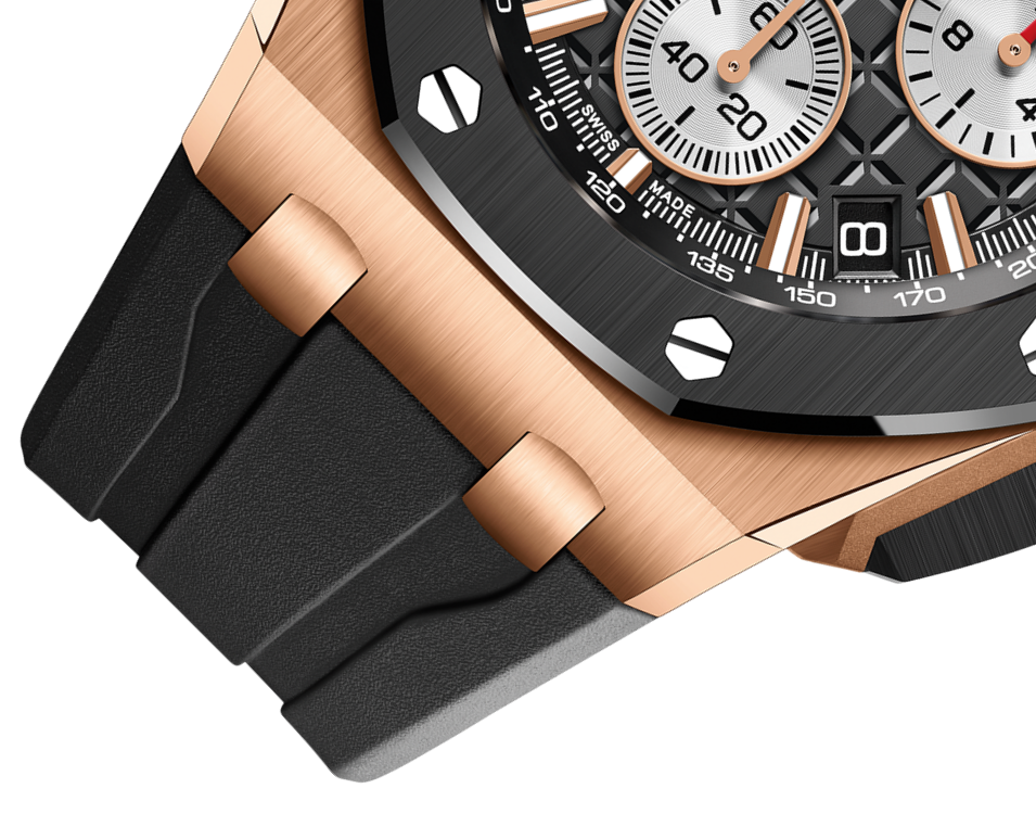 Pink Gold Black Dial Chronograph 43mm E44544