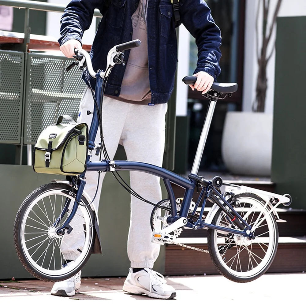 Insulated Folding Bike Handlebar Bag with Rain Cover Y599