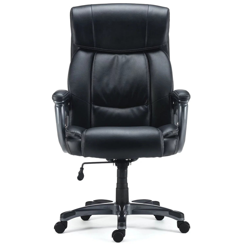 Black Bonded Leather Big & Tall Managers Chair U364