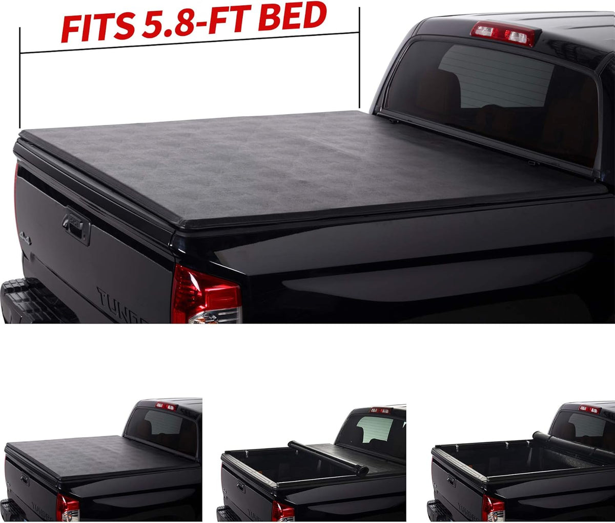 Soft Roll Up Tonneau Cover for 5.8' Bed L506