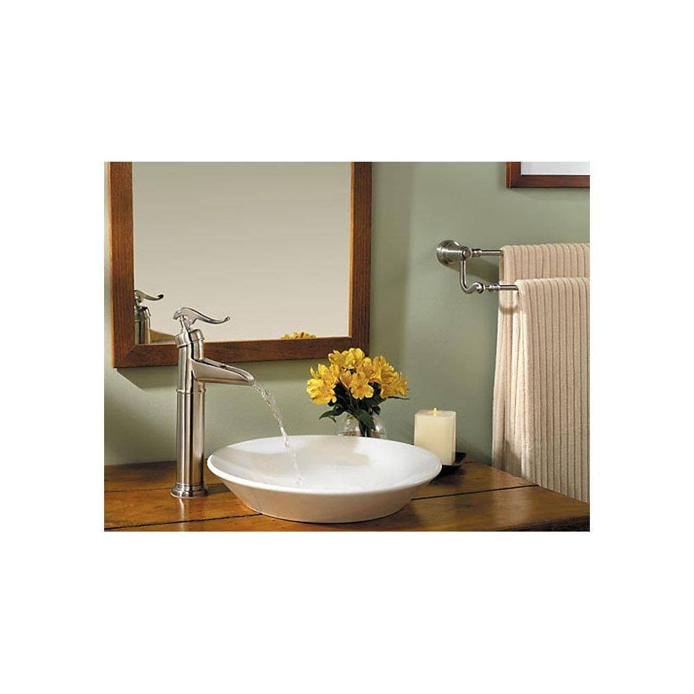 Brushed Nickel 1-Handle Vessel Bathroom Sink Faucet with Drain I6086