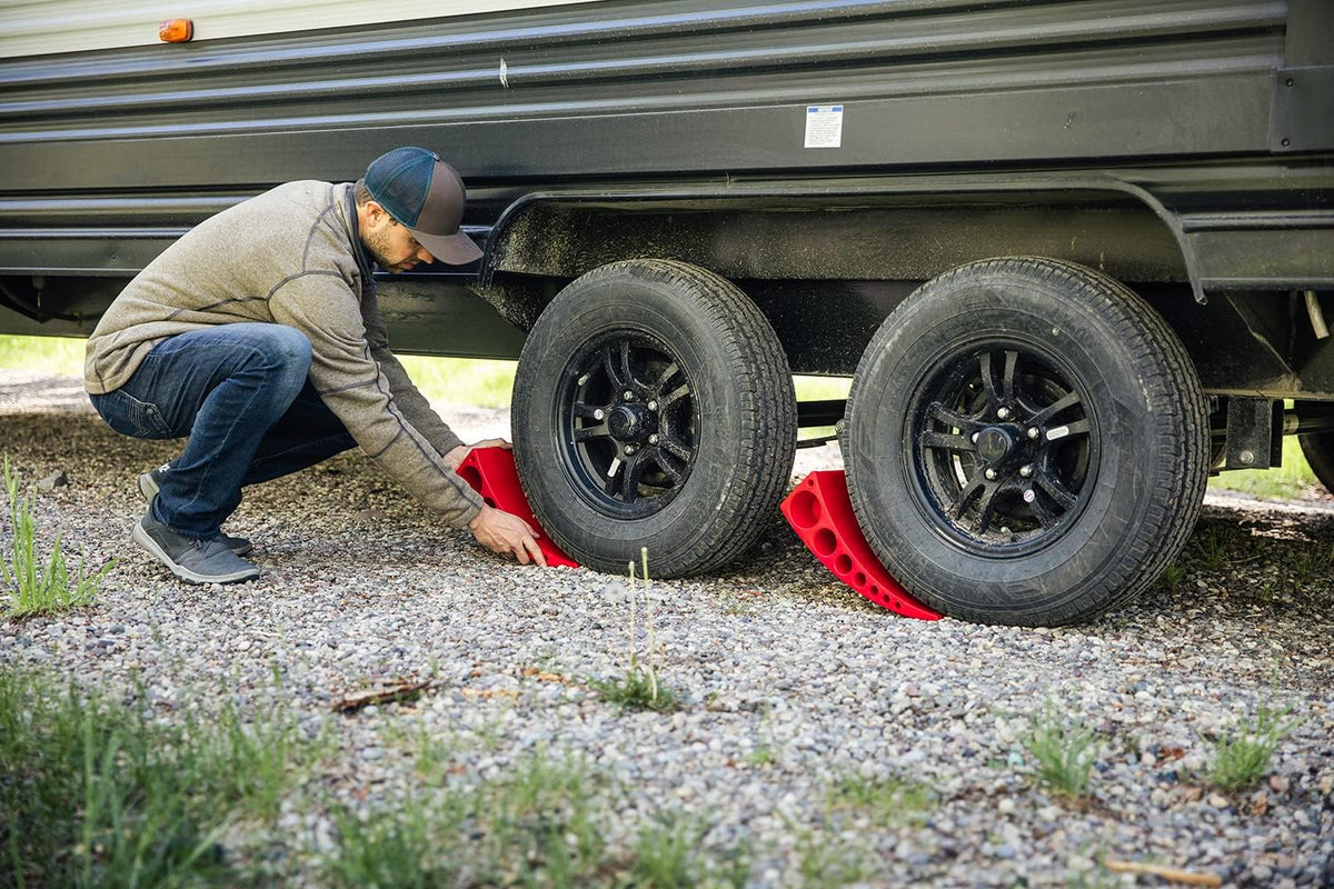 Single Camper Leveler Block with Rubber Mat P15221