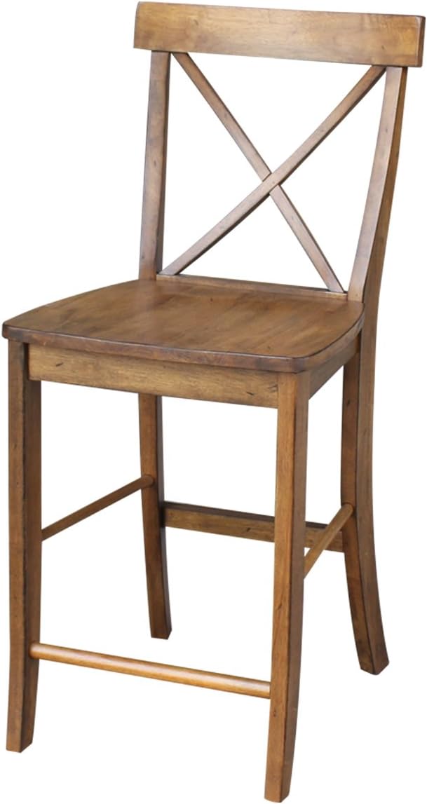 24 inch Pecan Barstool M1827