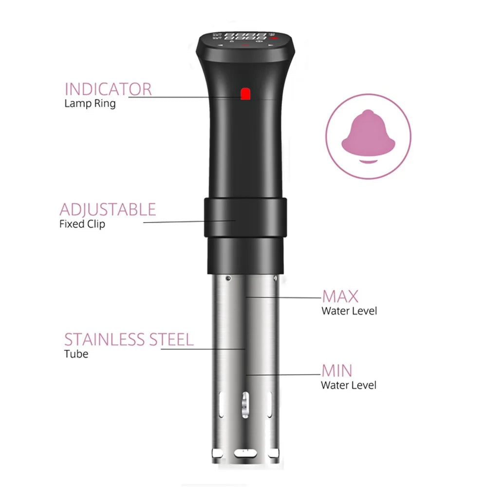 1100W Sous Vide Cooker Waterproof With Accurate Temperature Time Control Display Screen F2559