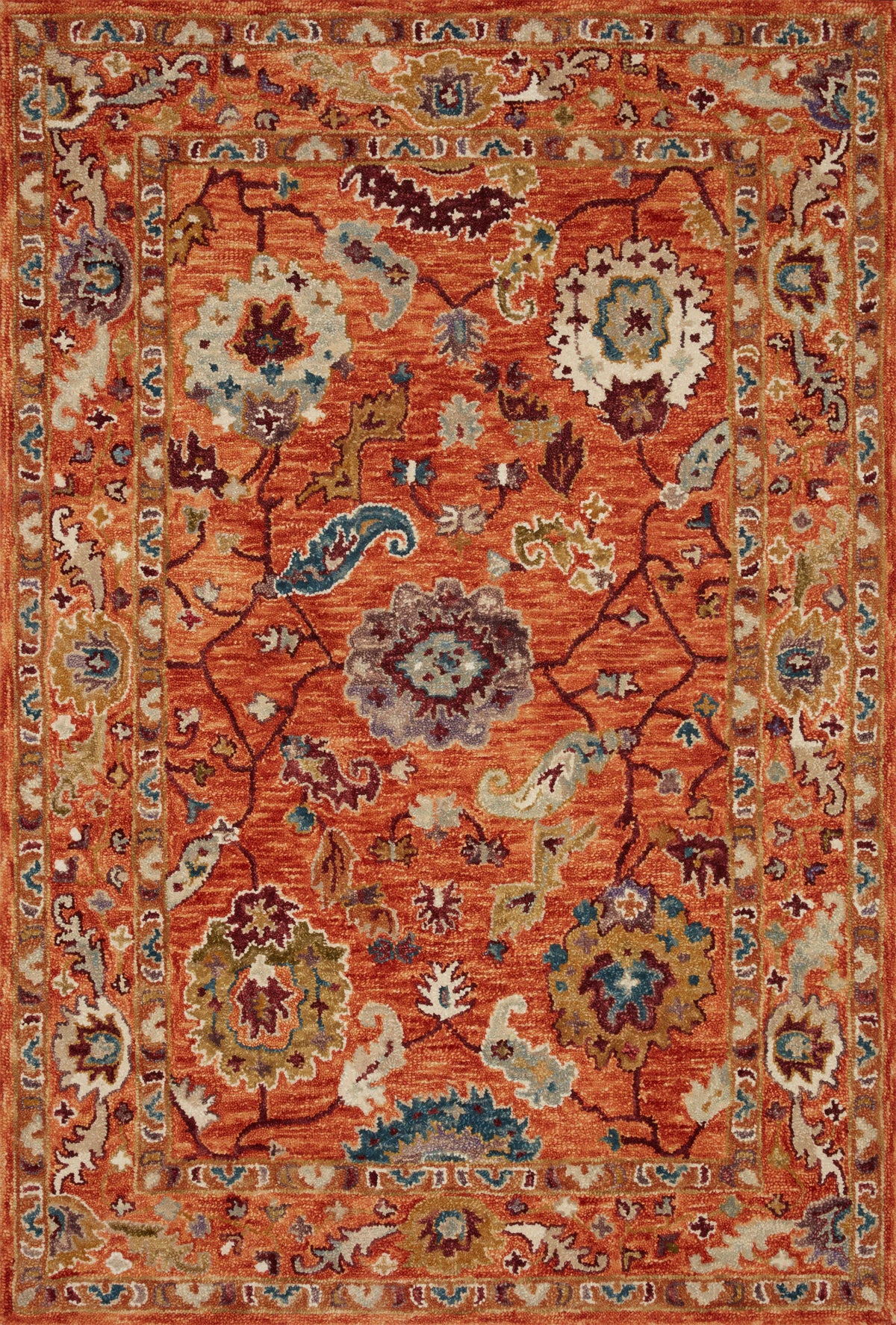 Orange 9'3 x 13' Rug O380