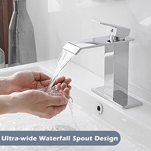 Brushed Nickel Waterfall Vessel Sink Faucet X9746