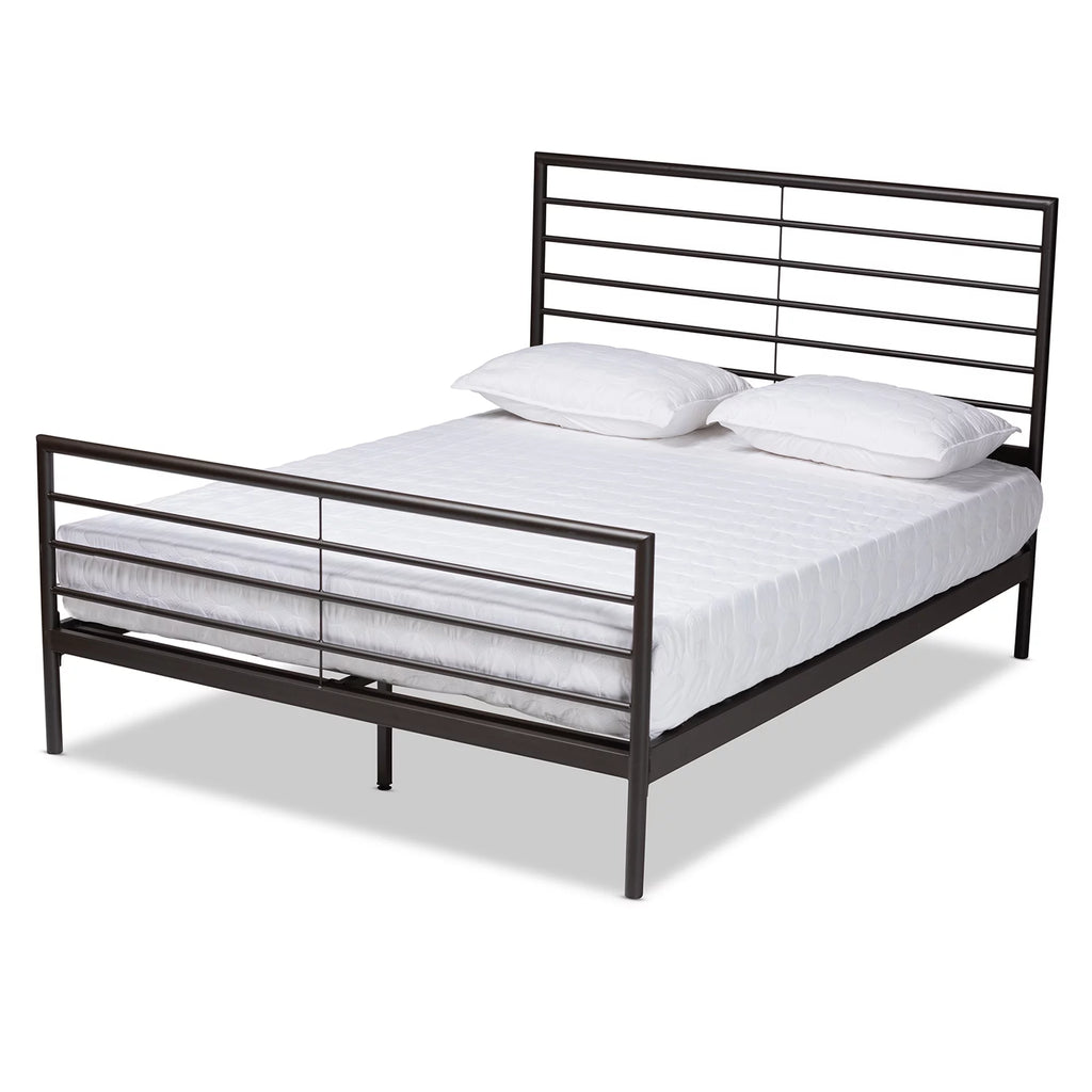 Black Full Engineered Wood Platform Bed M293