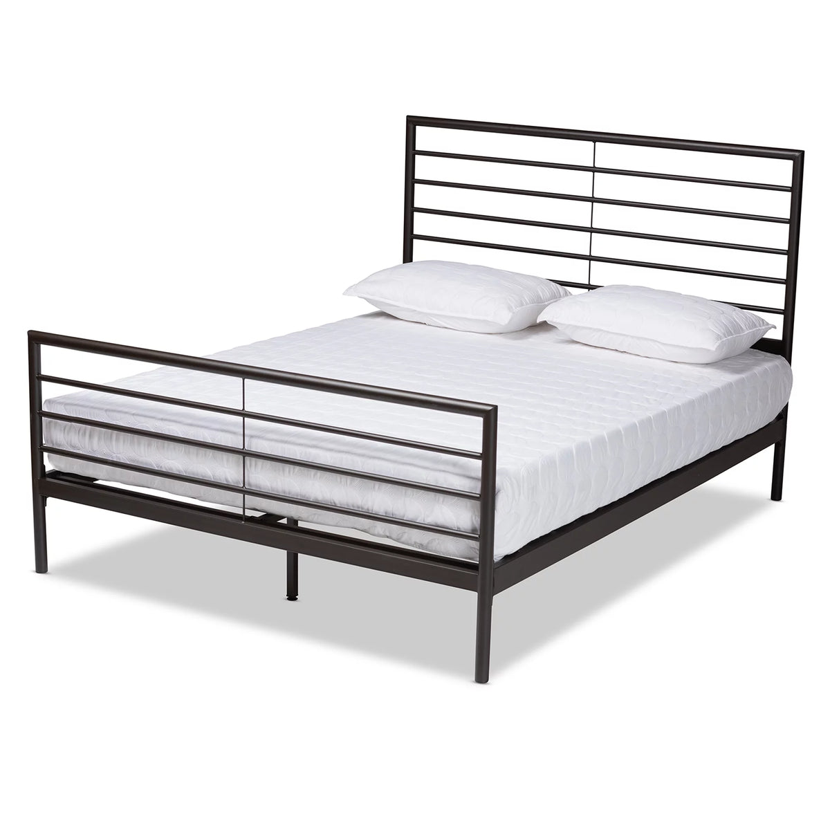 Black Full Engineered Wood Platform Bed M293