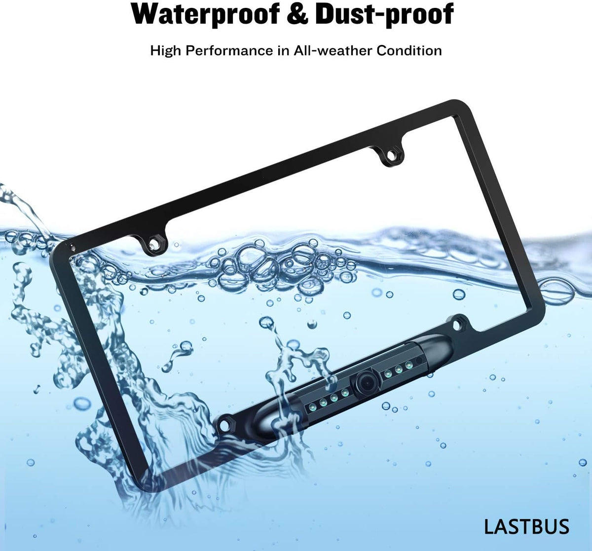 Wireless Backup Camera 170° View Angle IP69 Waterproof License Plate Camera R7025