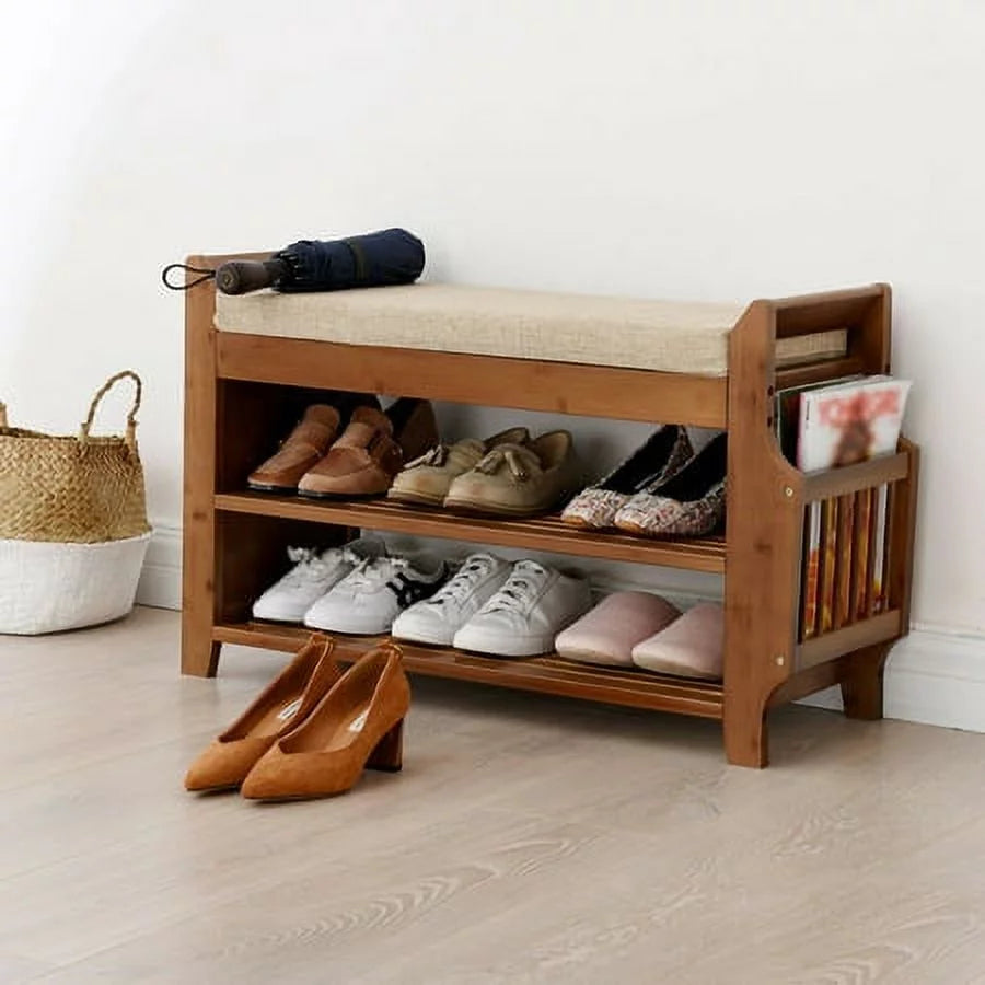 2 Tier Shoe Storage Bench with Drawer J1788