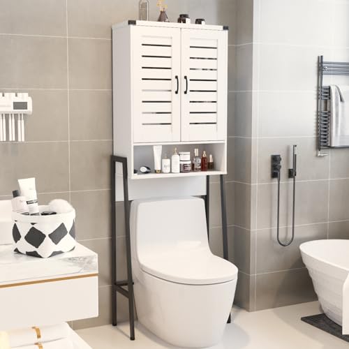 White 2-Door Over Toilet Storage Cabinet L584089