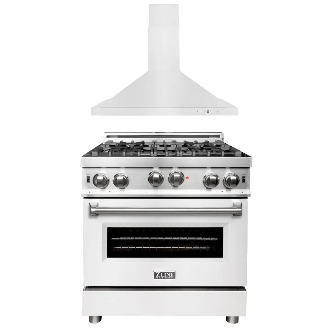 30 in. Gas Range and Range Hood Appliance Package N614