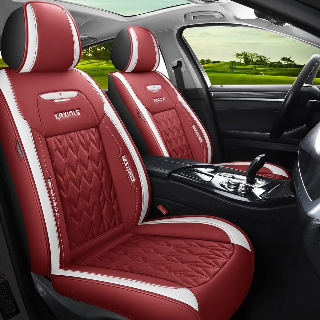 Blue Faux Leather Car Seat Covers 5 Seats Full Set G716350