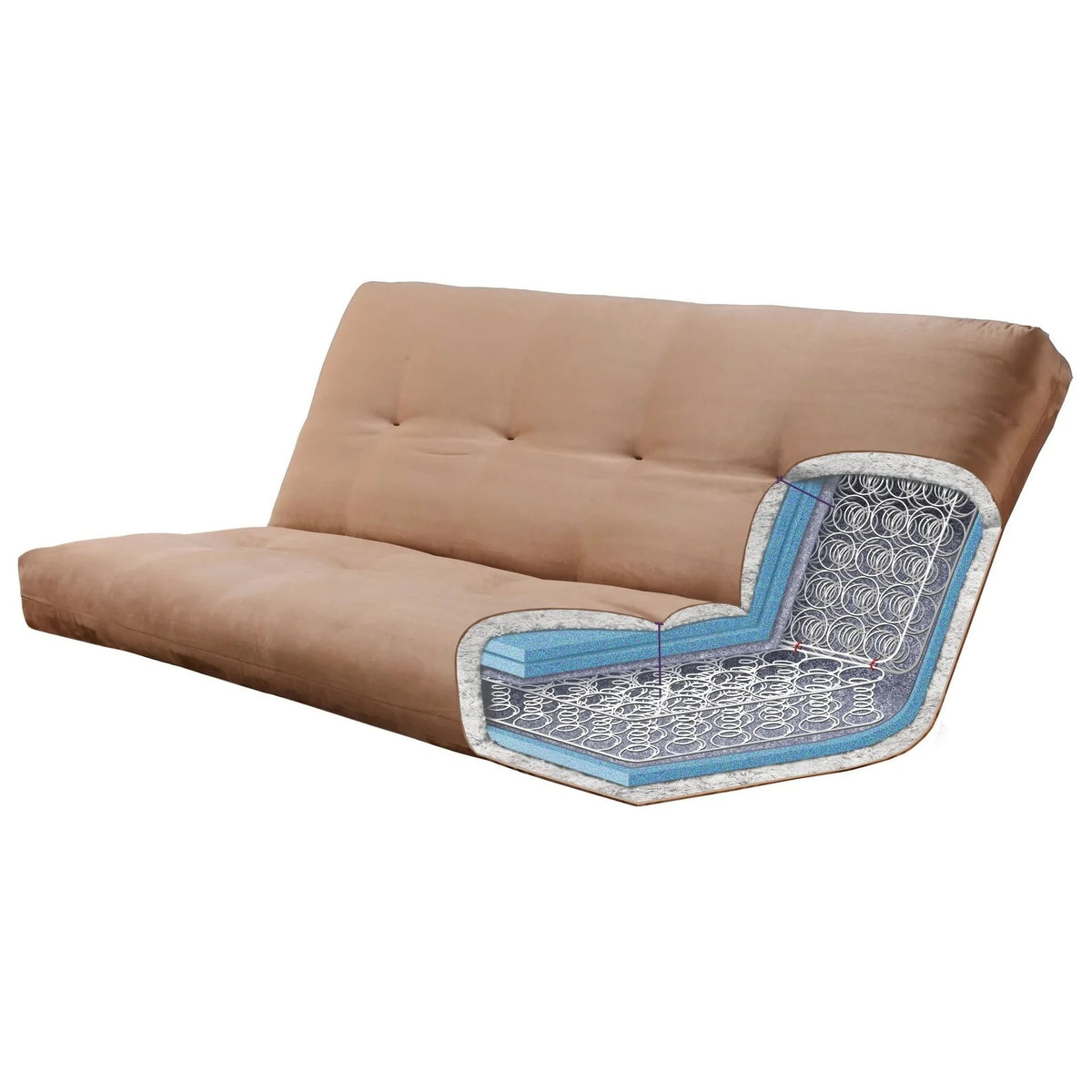 Queen Espresso Wood Storage Futon X959