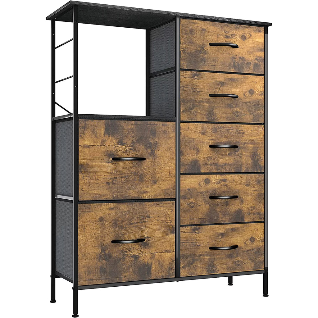 Tall 10 Drawer Fabric Storage Tower Dresser W9471