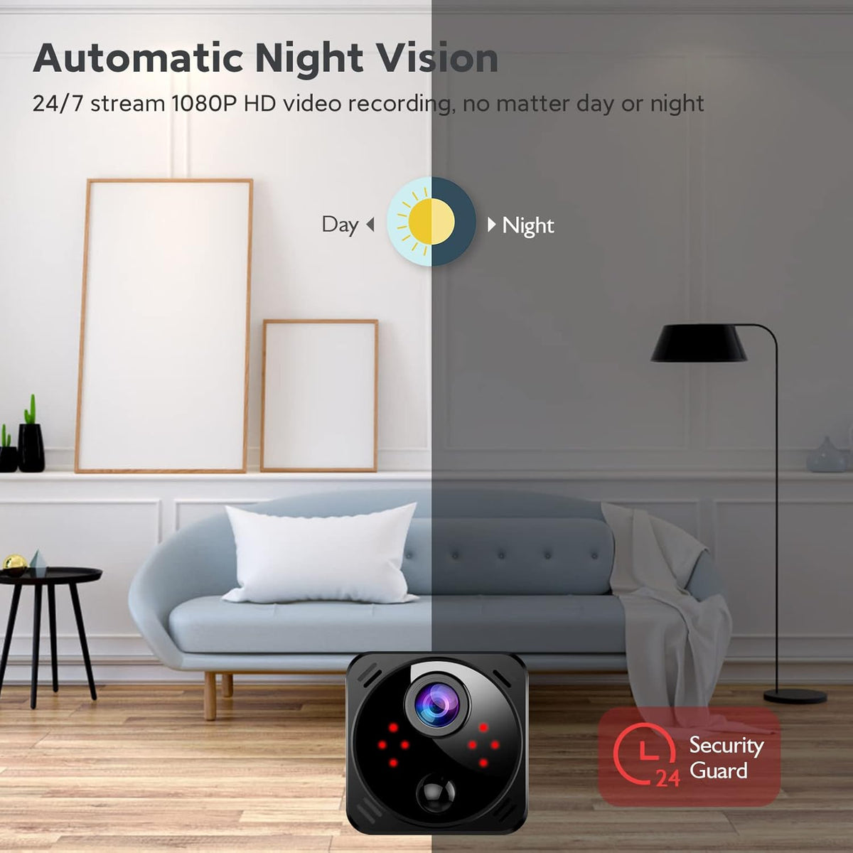 4K Mini Wireless Security Camera with Night Vision, Pack of 2 D717