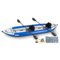 White Blue Inflatable 3 Person Kayak O935