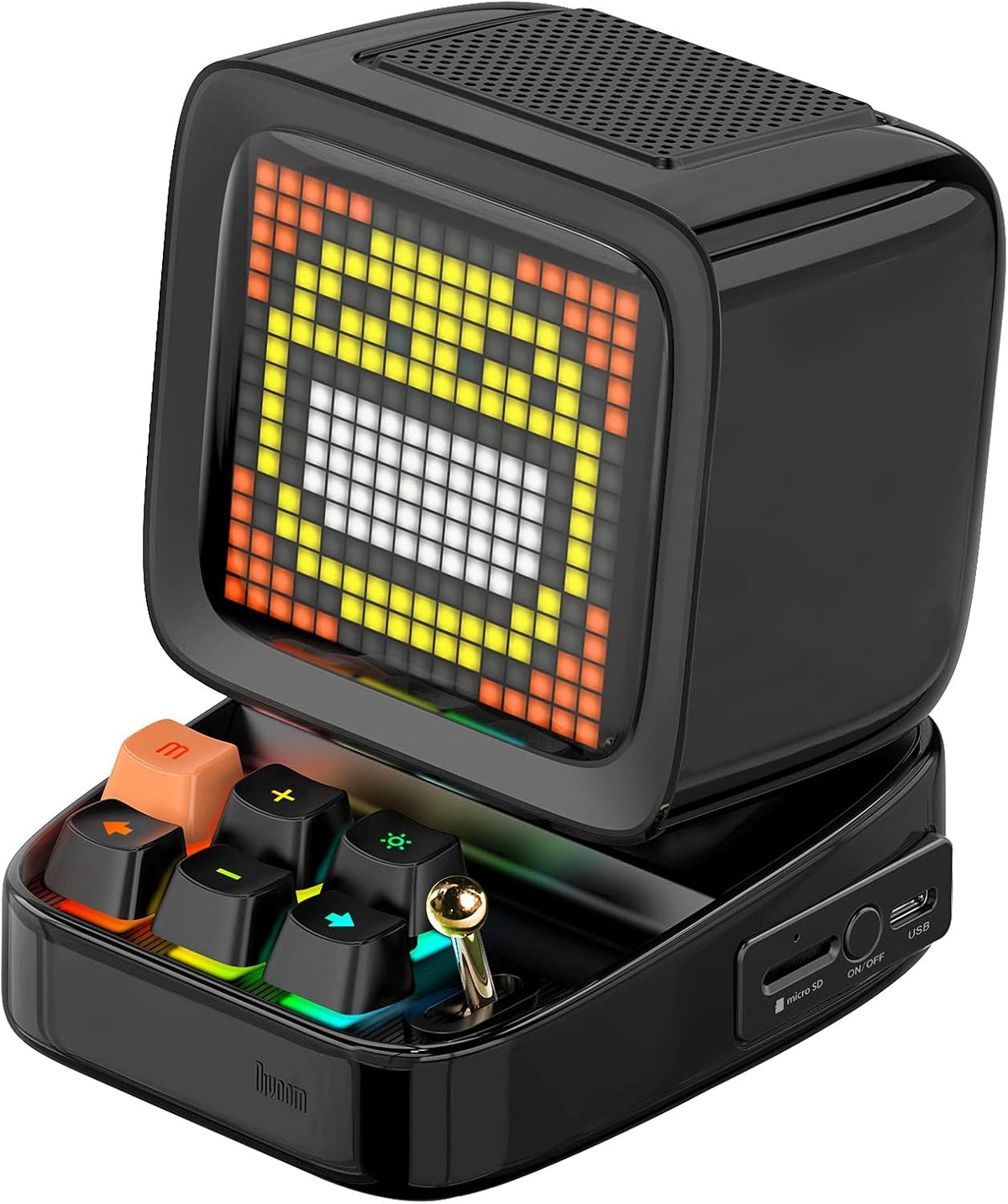 White Portable Bluetooth Speaker with LED Front Panel Z506