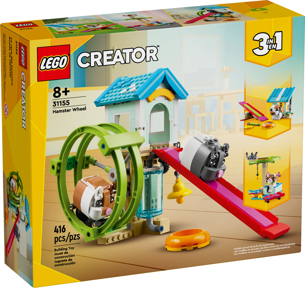 3 in 1 Hamster Wheel Toy Animal Set C183013