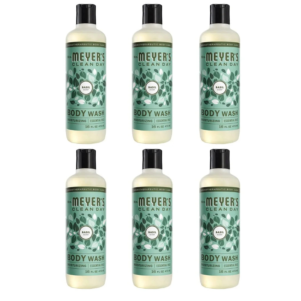 16 Fl OZ Bottle Basil Scented Body Wash, 6 Bottles N9539