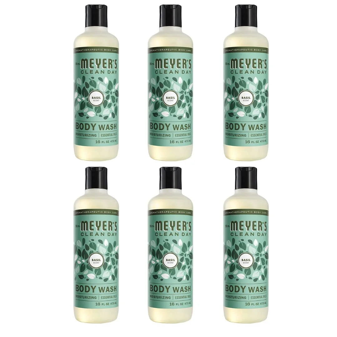 16 Fl OZ Bottle Basil Scented Body Wash, 6 Bottles N9539