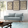 Light Gray Velvet Sofa X3214