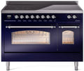 48 Induction Range with Electric Oven in Blue D872