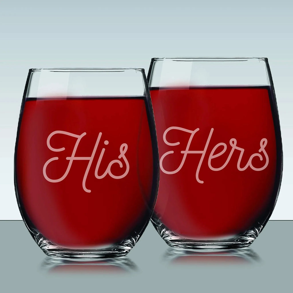 Stemless Wine Glasses Set Of 2 A3157