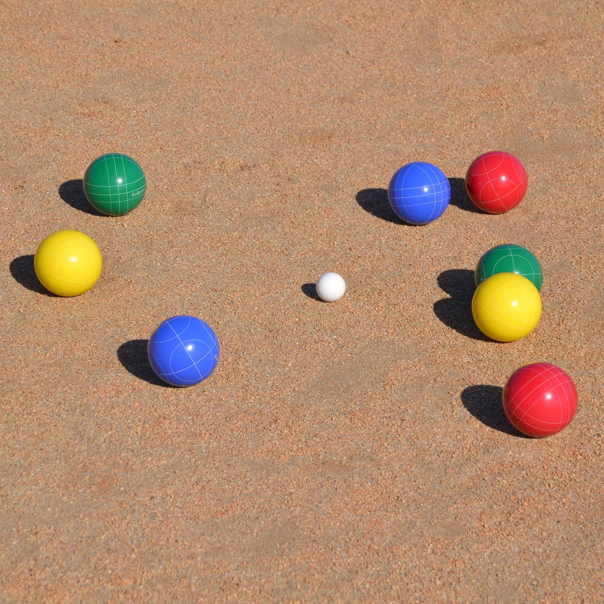 90mm Bocce Set with 8 Balls, Pallino, Case and Measuring Rope F382