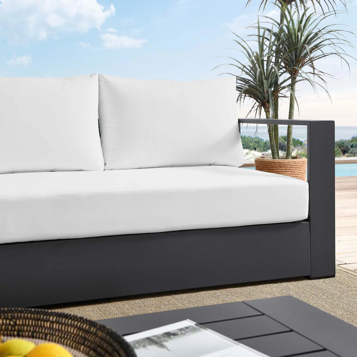 Gray White Aluminum Sofa O191331